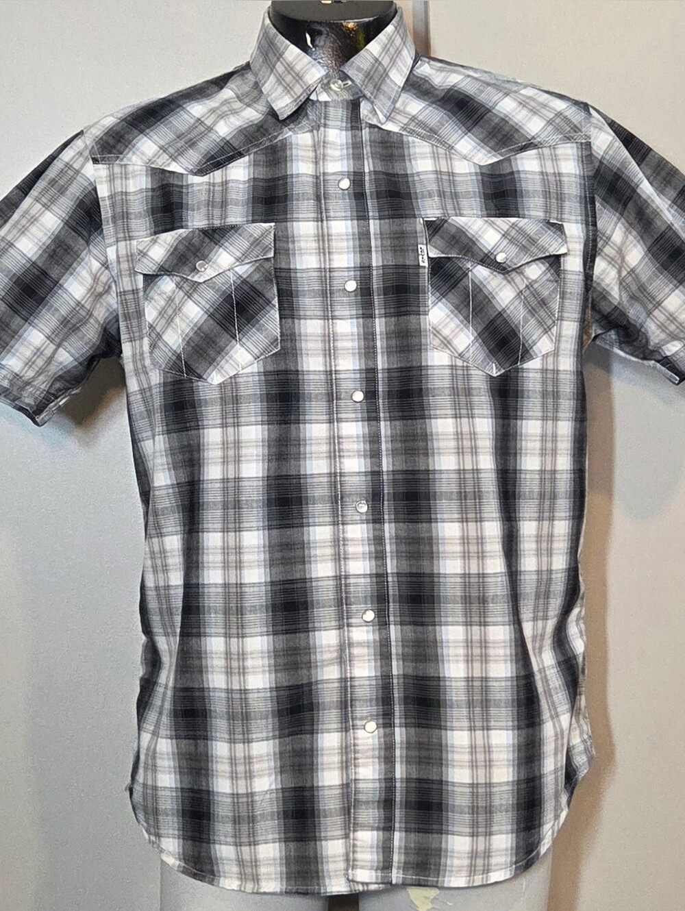 Levi's Men's Snap Up Plaid Shirt Sz M